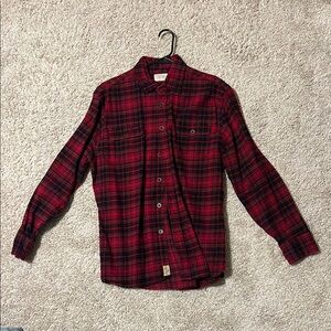 Jachs Red and Black Casual Button Down Shirt